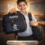 BOLSO, LONCHERA Y CARTUCHERA TOTTO 3x1