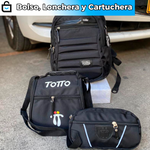 BOLSO, LONCHERA Y CARTUCHERA TOTTO 3x1