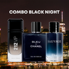 COMBO BLACK NIGHT ( 212 VIP BLACK, BLEU DE CHANEL, SAUVAGE DIOR )