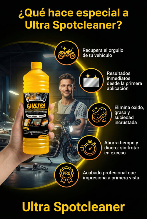 Ultra SpotCleaner - DESINCRUSTANTE 1 LITRO ELIMINA EL OXIDO Y DEJA TU CARRO COMO NUEVO